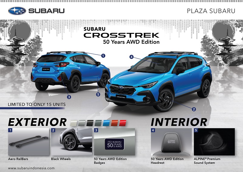 harga subaru crosstrek 50 years awd 2023
