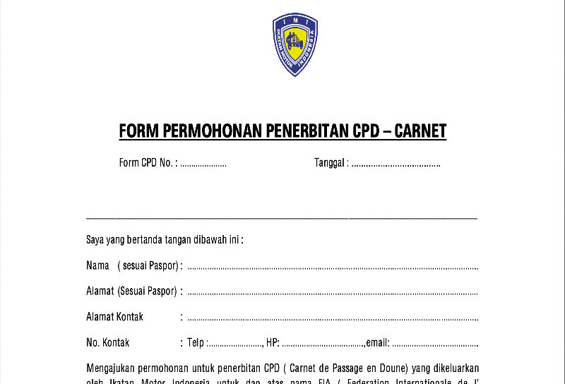 Keliling dunia naik mobil isi form CPD