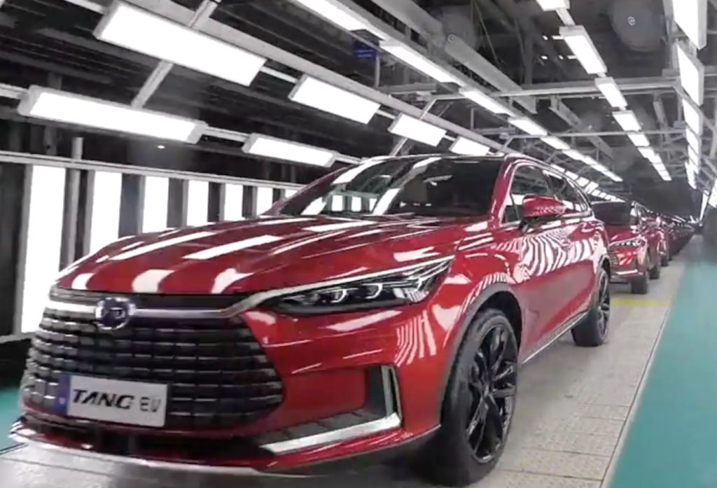 BYD Tang EV salah satu model yang diproduksi dari line di pabrik BYD Changzhou