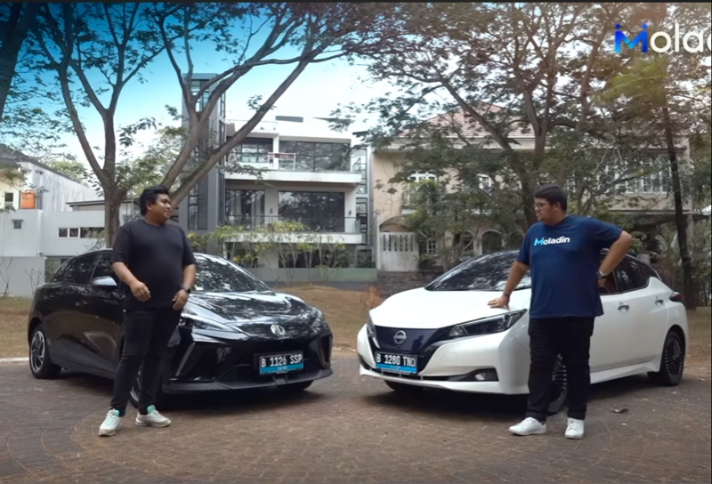 fitur dan kekedapan kabin MG 4 EV vs Nissan Leaf