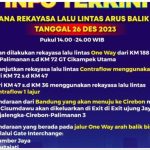 Ini Skenario One Way dan Contraflow Arus Balik Natal 2023