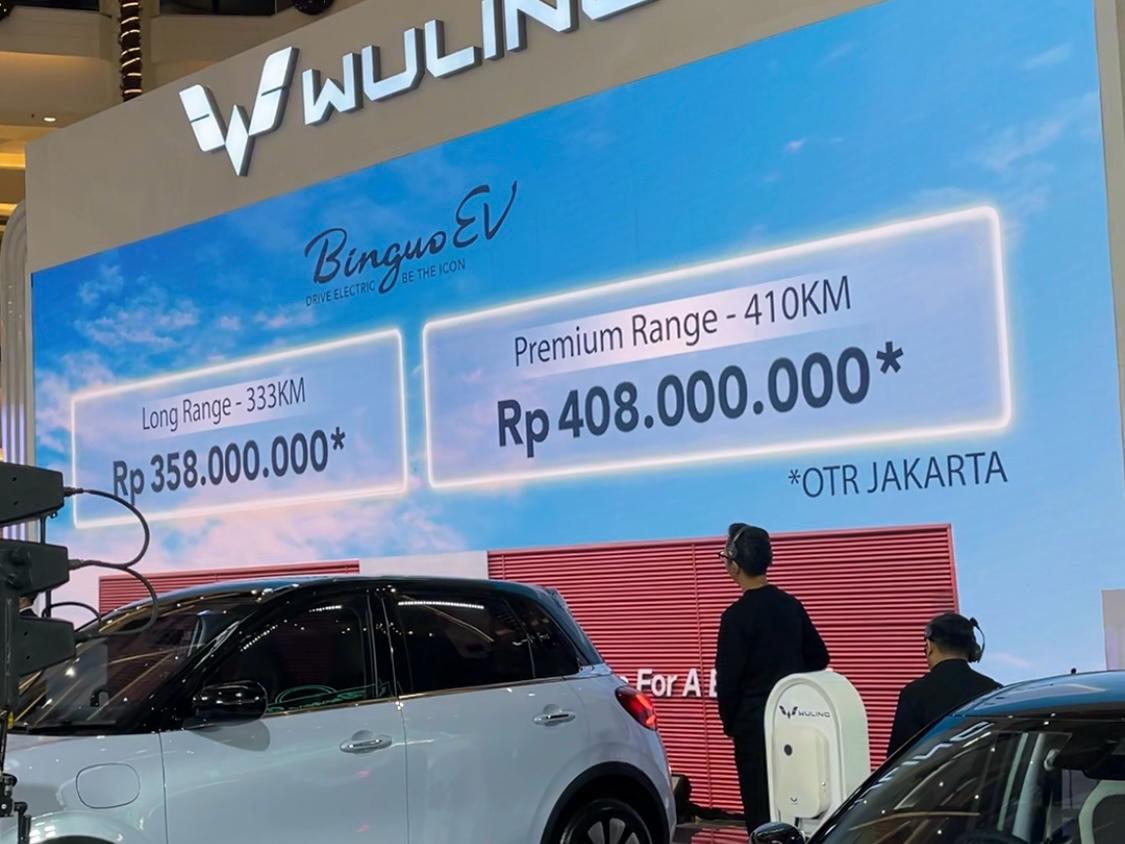 Harga Wuling Binguo EV terbagi dua yakni Rp 358 juta dan Rp 408 juta