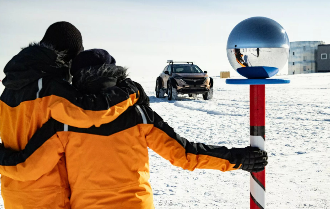 Perjalanan Nissan Ariya dari Kutub Utara ke Kutub Selatan dilakoni Chris dan Julie Ramsey