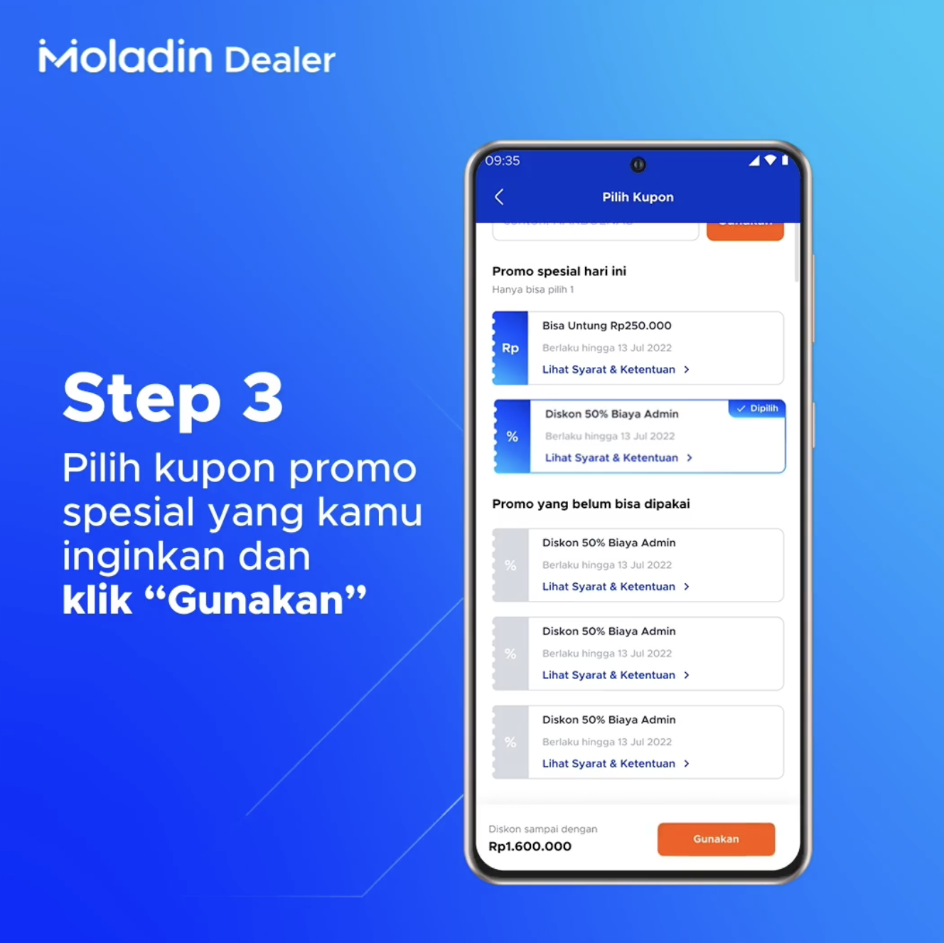 Pilih Kupon Promo Spesial