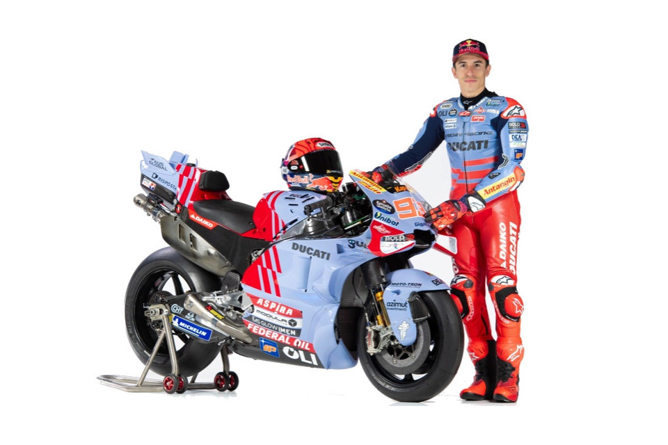 Marc Marquez mejeng depan motor Gresini Racing di MotoGP 2024