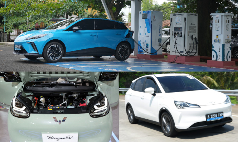 Perbandingan kapasitas baterai dan tenaga MG 4 EV vs Wuling BinguoEV vs Neta V