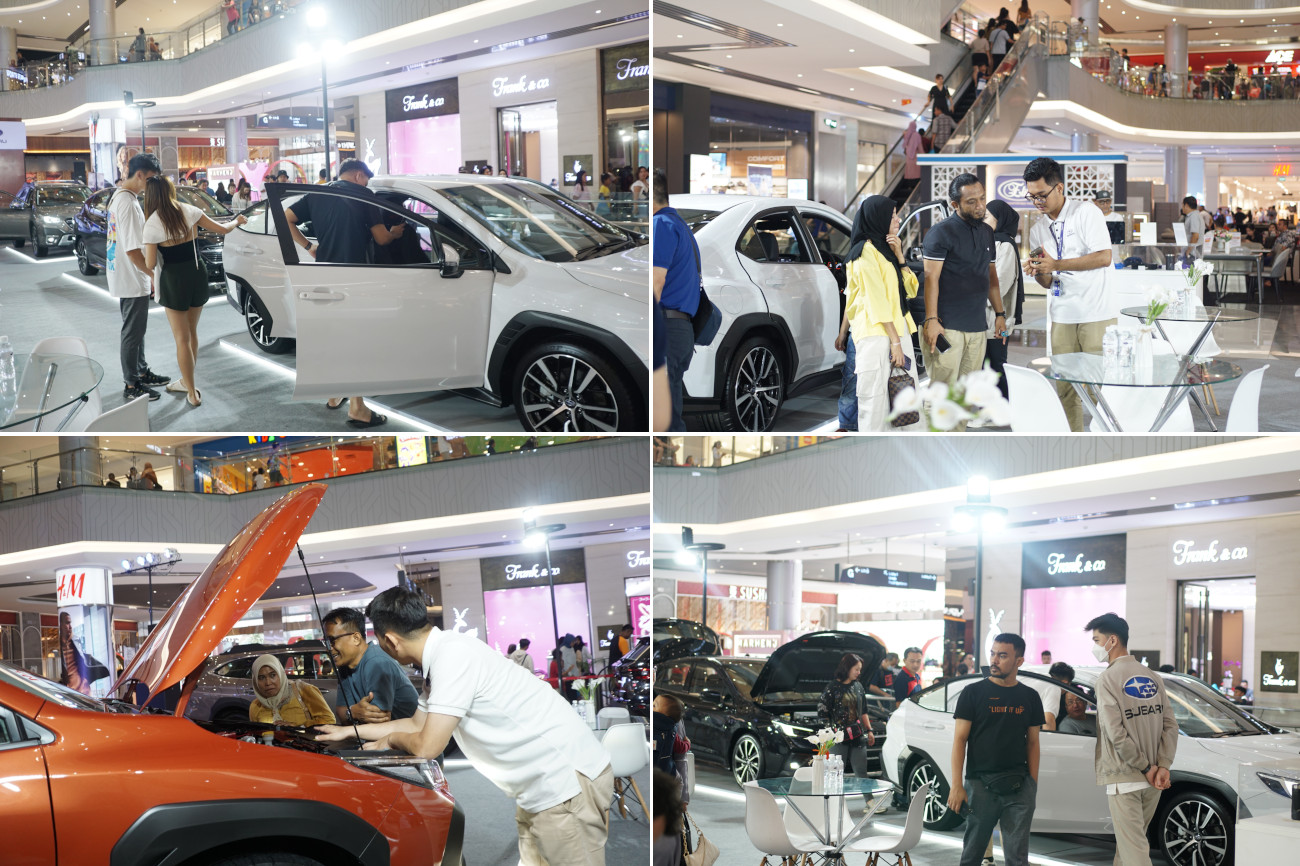 Suasana meriah Subaru Exhibition di atrium Grand Batam Mall 8-14 Januari 2024 