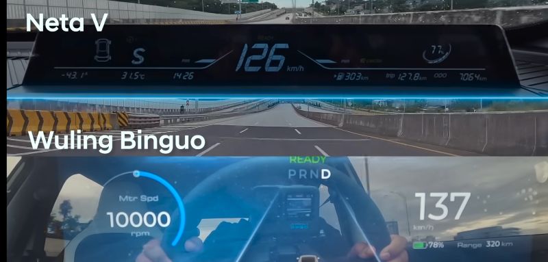 Komparasi Neta V vs Binguo EV, Adu Test Nanjak, Drag race, Top speed, dan Body Roll Komparasi Neta V vs Binguo EV