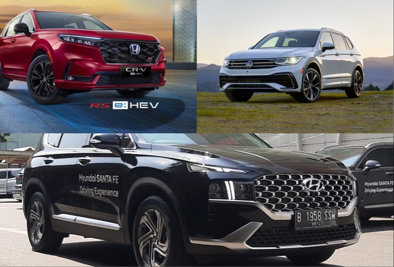 Komparasi CR-V Hybrid Vs Santa-Fe Vs Tiguan