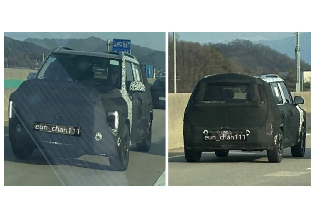 Sosok diduga Compact SUV Kia Clavis sedang tes drive