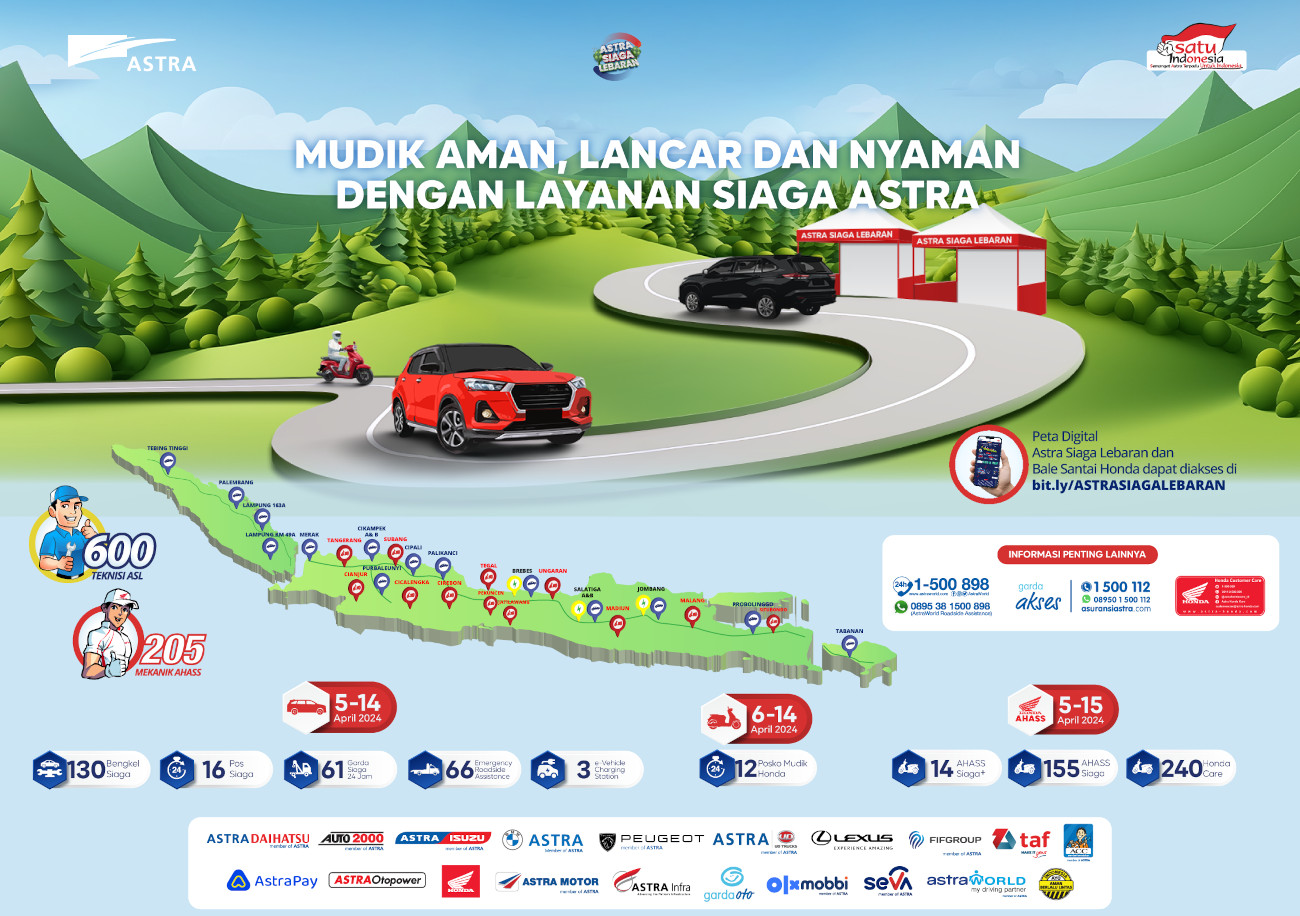 Astra Siaga Lebaran 2024 didukung seluruh grup otomotif Astra