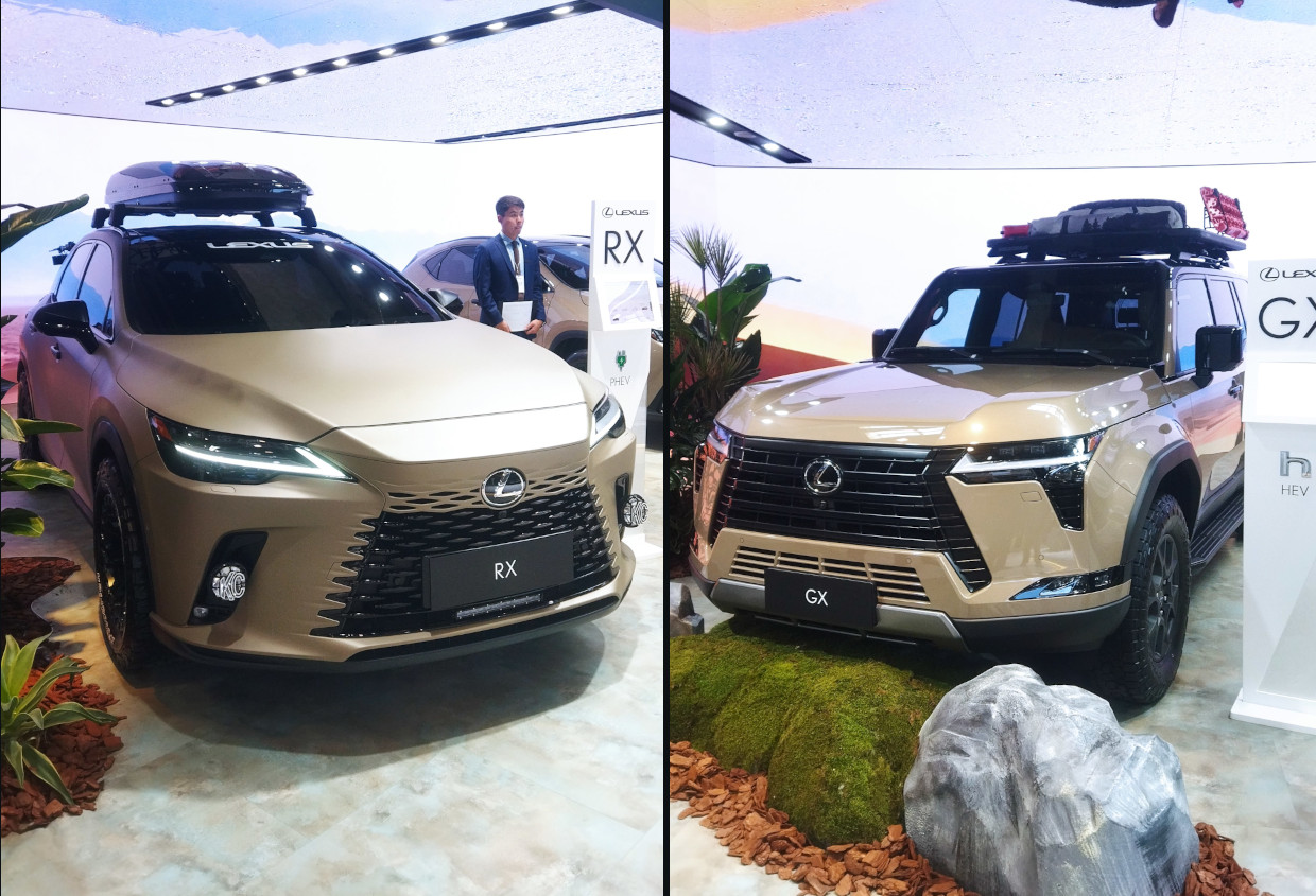 itu hadir pula Lexus GX dan RX juga beraura off-road  
