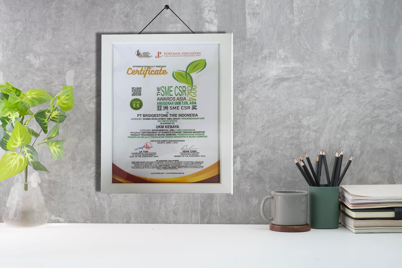 Bridgestone Indonesia Peduli Masyarakat Pesisir Muara Gombong CSR Bridgestone dinilai baik dalam mendukung perkembangan UMKM serta menghasilkan perubahan positif bagi masyarakat terdampak