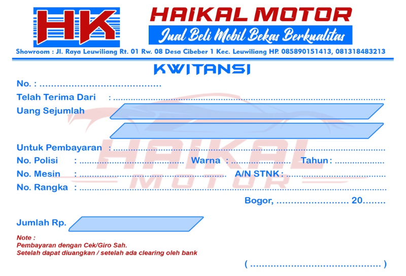 Minat Beli Mobil, Pahami Kwitansi Pembayaran Mobil Mulai Memahami Isi, Contoh, Hingga Cara Menulisnya Kwitansi jual beli mobil