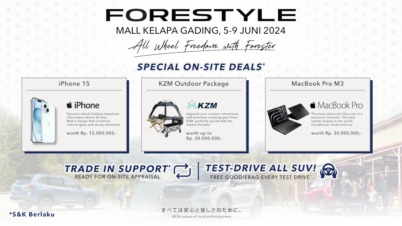 Banyak promo menarik digelar selama event Forestyle