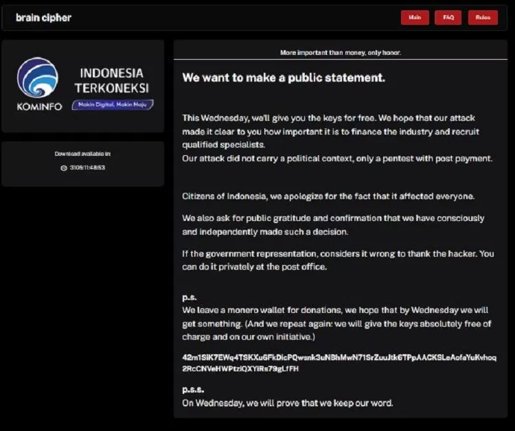 serangan siber kominfo