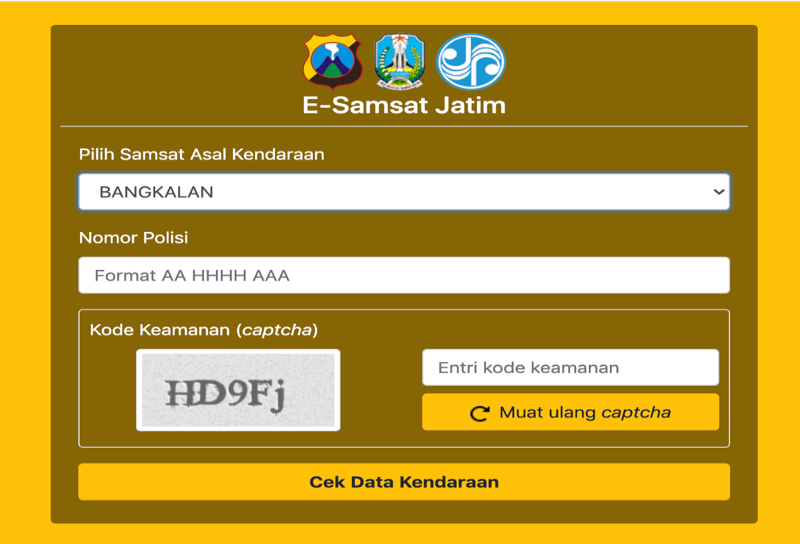 Cara cek pajak kendaraan Jatim online