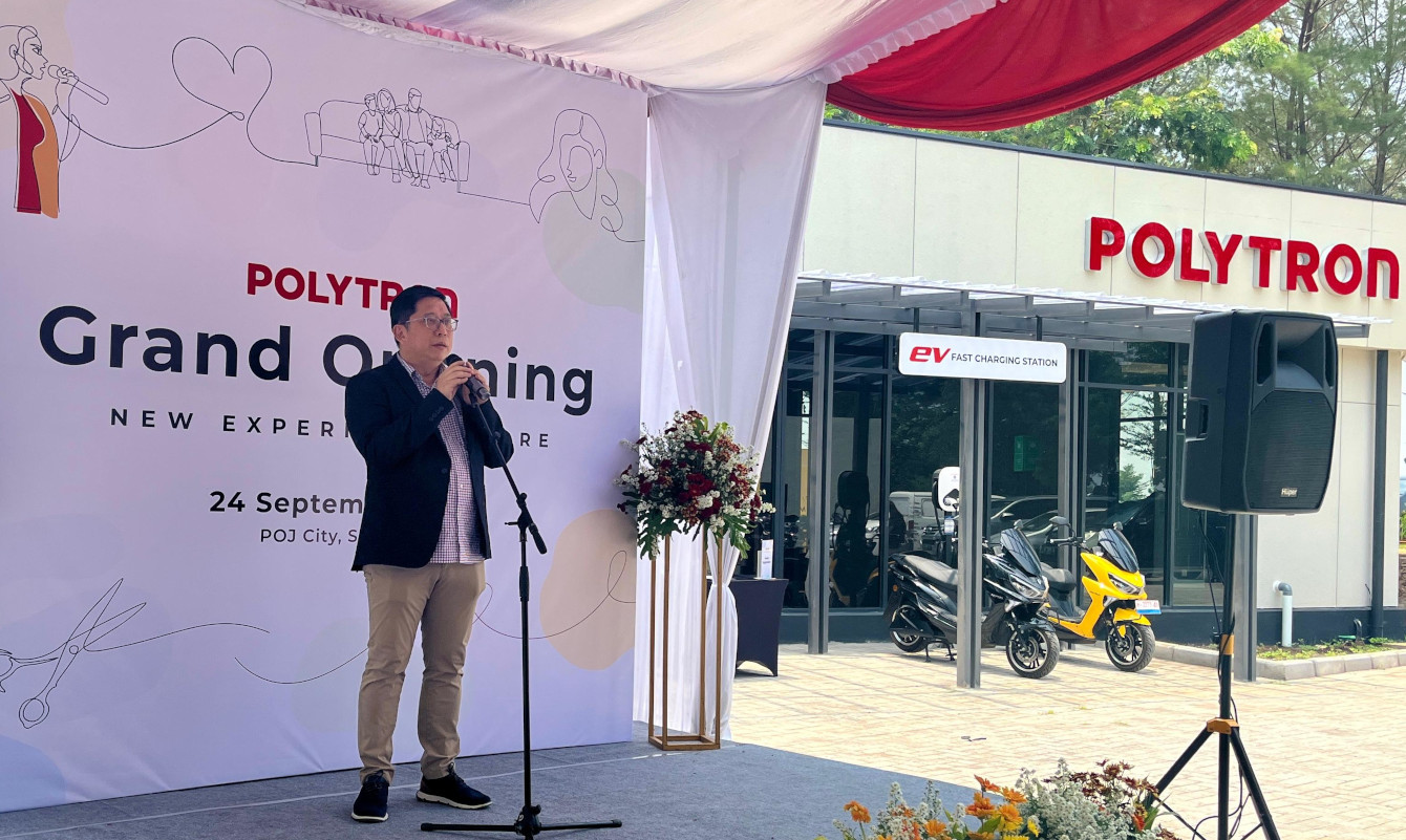 Tekno Wibowo, Commercial Director Polytron dalam sambutannya