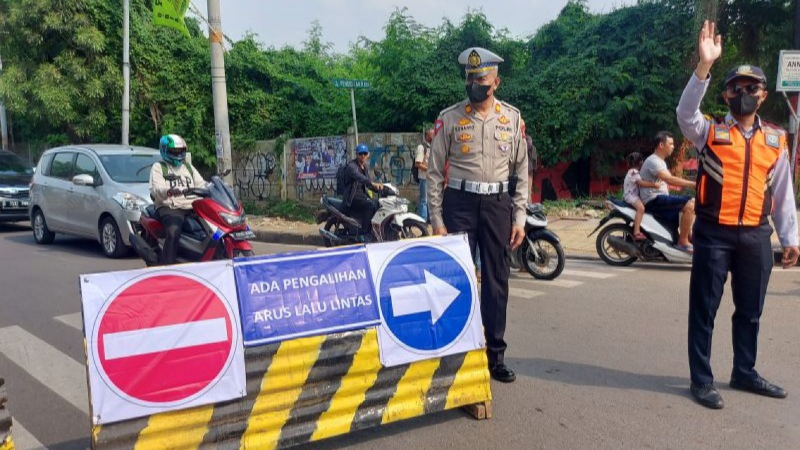 Pengalihan arus di sekitar Mako Brimob