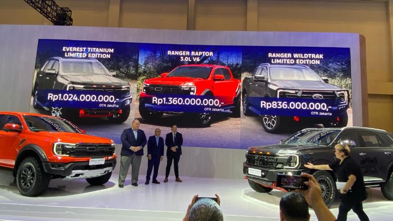 Harga Ford Everest, Ranger Wildtrak, dan Ranger Raptor di GJAW 2024