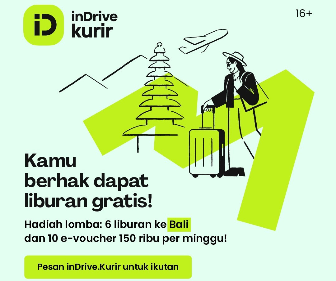 inDrive.Kurir Gelar Lomba Berhadiah Liburan ke Bali inDrive.Kurir gelar promo bagi pelanggan