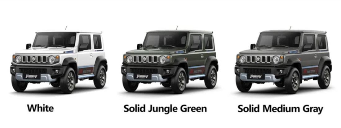 Komparasi Suzuki Jimny 5-Door White Rhino Edition di Indonesia vs Jimny 3-Door Rhino Edition Filipina Pilihan warna Suzuki Jimny 3-Door Rhino Edition di Filipina lebih beragam