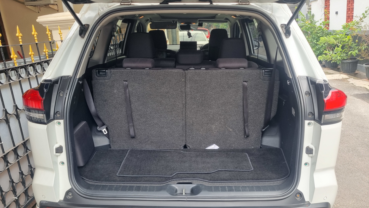 #MoLibur2024 : Liburan ke Yogyakarta dan Solo pakai Toyota Kijang Innova Zenix Hybrid, Memang Tiada Duanya! Kapasitas ruang bagasi Toyota Innova Zenix Hybrid saat jok baris ketiga terbuka