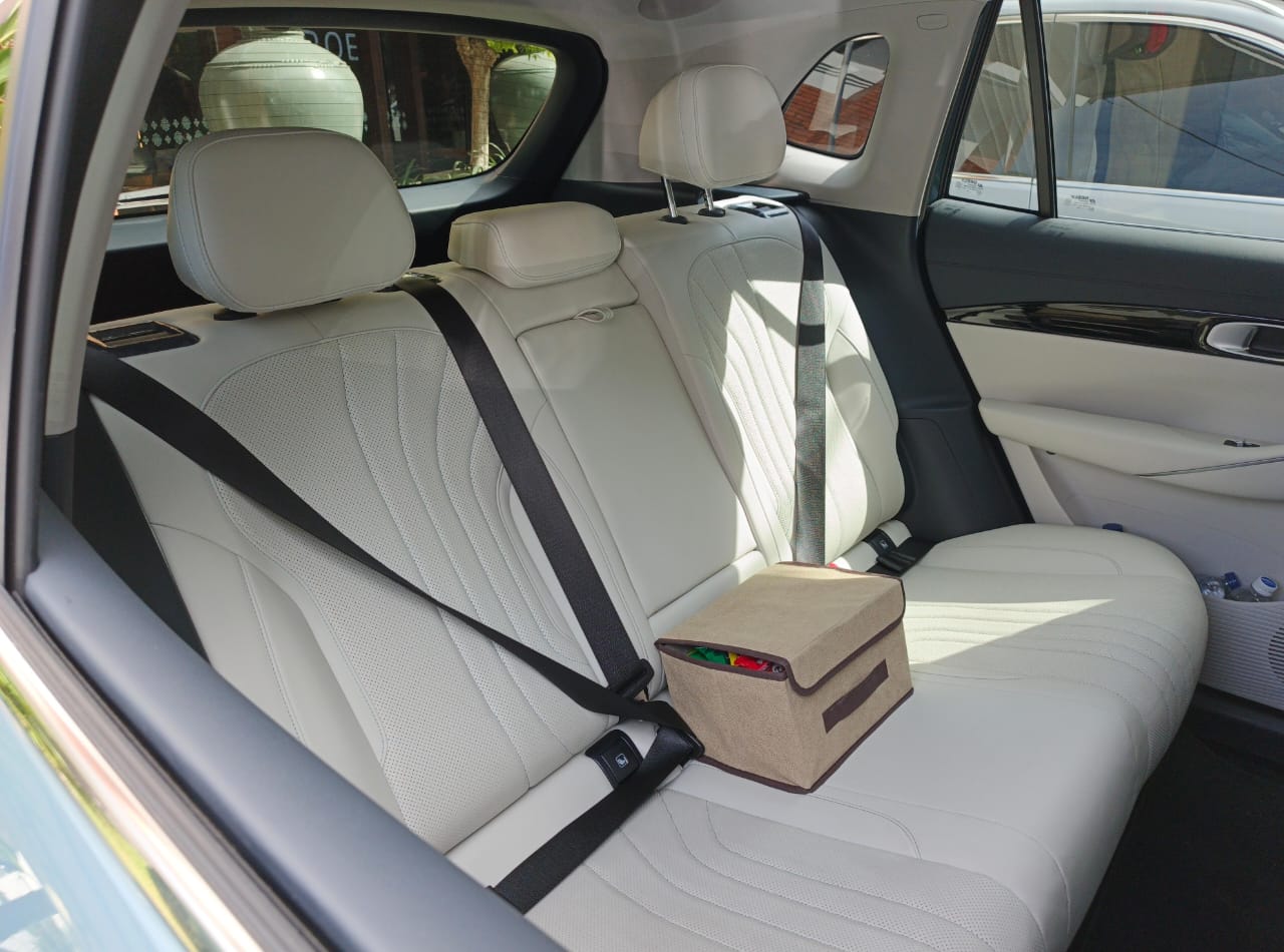 Impresi Kelegaan Baris Kedua Geely EX5 Dengan Banyak Kompartemen Penyimpanan Impresi Kelegaan Baris Kedua Geely EX5 7