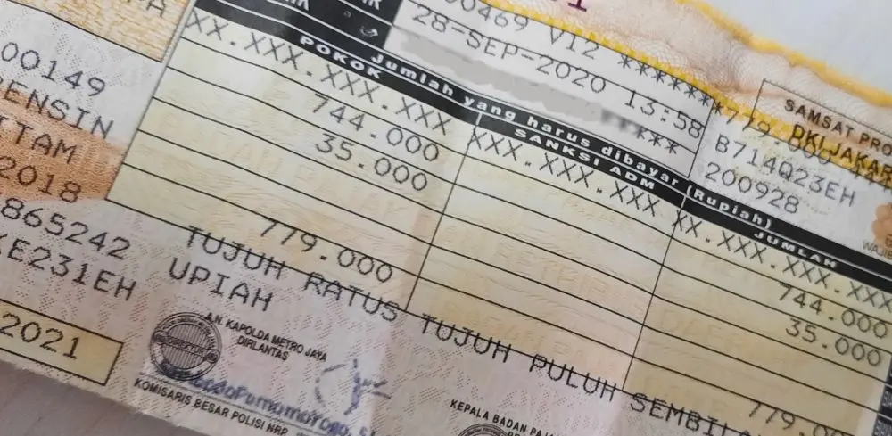 Cara Melihat Biaya Pajak Motor di STNK - Moladin