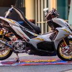 Referensi Modifikasi Yamaha Aerox Alpha Gaya Cyber Futuristic Ala Gundam - Tuwaga