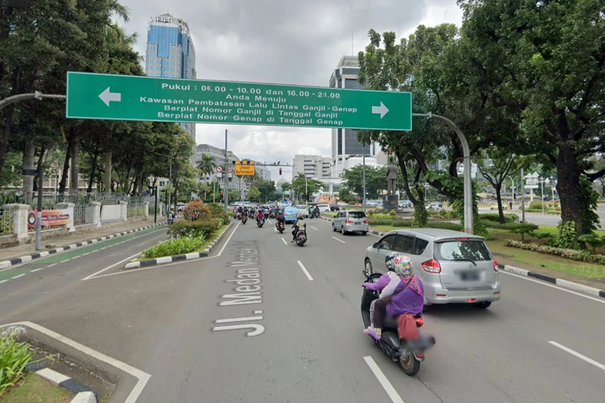 daftar ruas jalan ganjil genap jakarta - Moladin