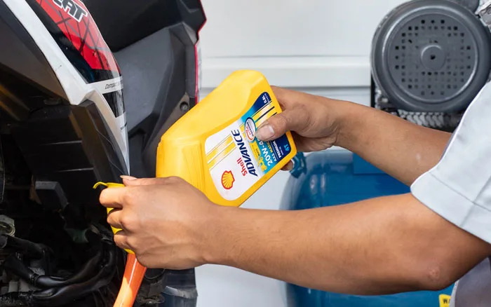 cara ganti oli motor