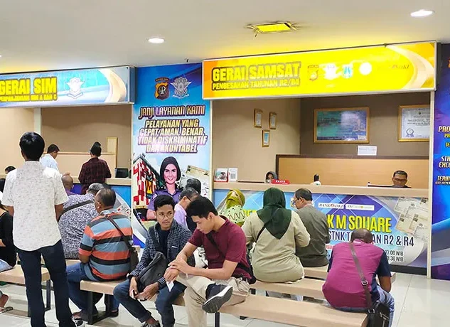 alur pepranjangan STNK di gerai samsat blok m square - Moladin