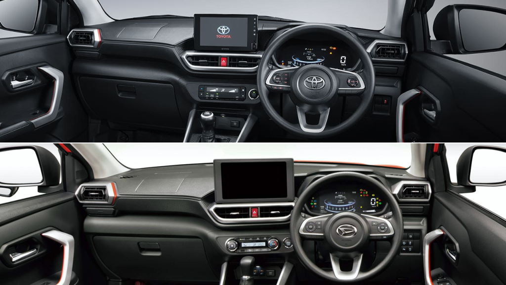 perbandingan interior Daihatsu Rocky vs Toyota Raize