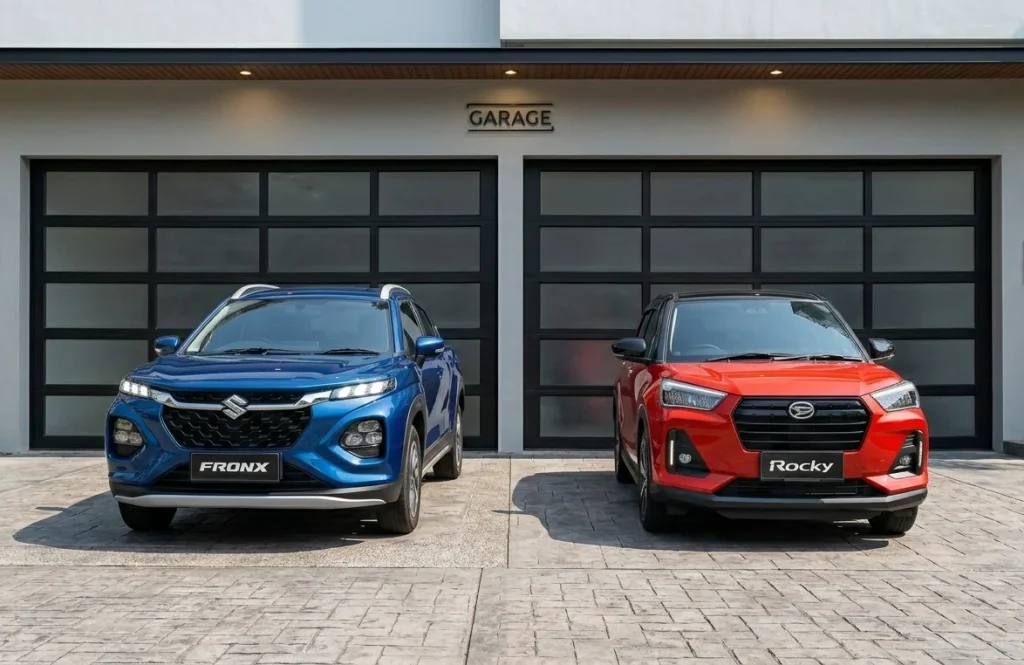 Perbandingan Suzuki Fronx vs Daihatsu Rocky, Hybrid Mana Lebih Irit? pilih Suzuki Fronx vs Daihatsu Rocky - Moladin