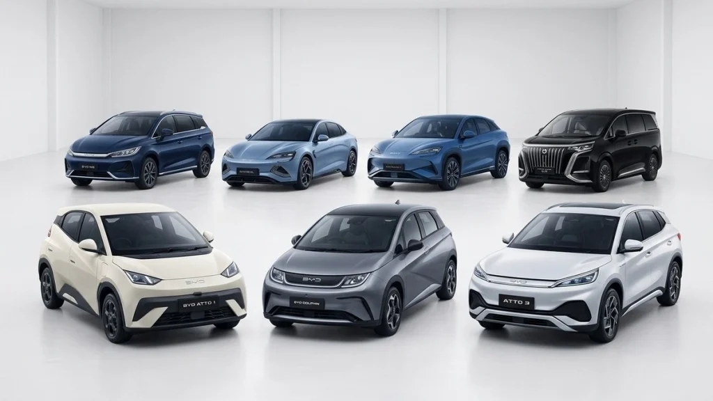 harga mobil listrik byd april - Moladin