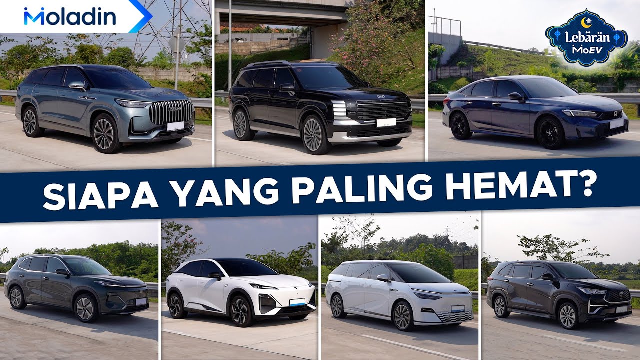 Adu Irit 7 Mobil Hybrid, PHEV, dan EV! Segini Biayanya Dibawa Keluar Kota! | Lebaran MoEv Moladin