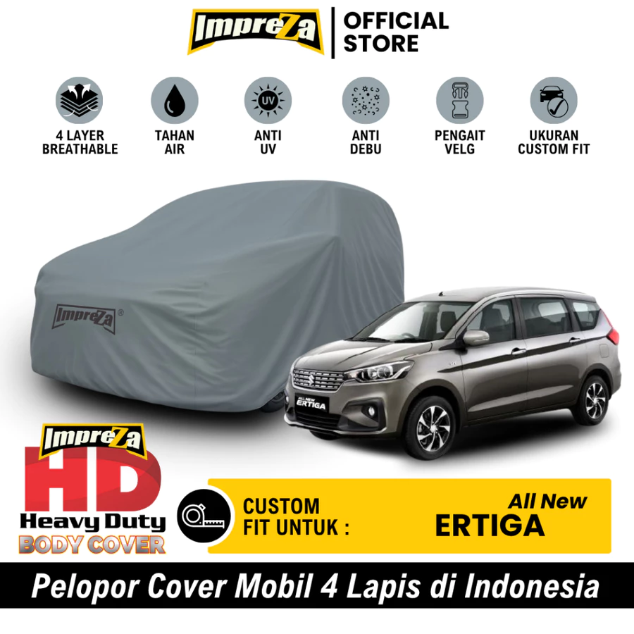 Cover All New Ertiga IMPREZA HD Breathable 4 Lapis Premium Anti Air Anti UV Presisi Fit