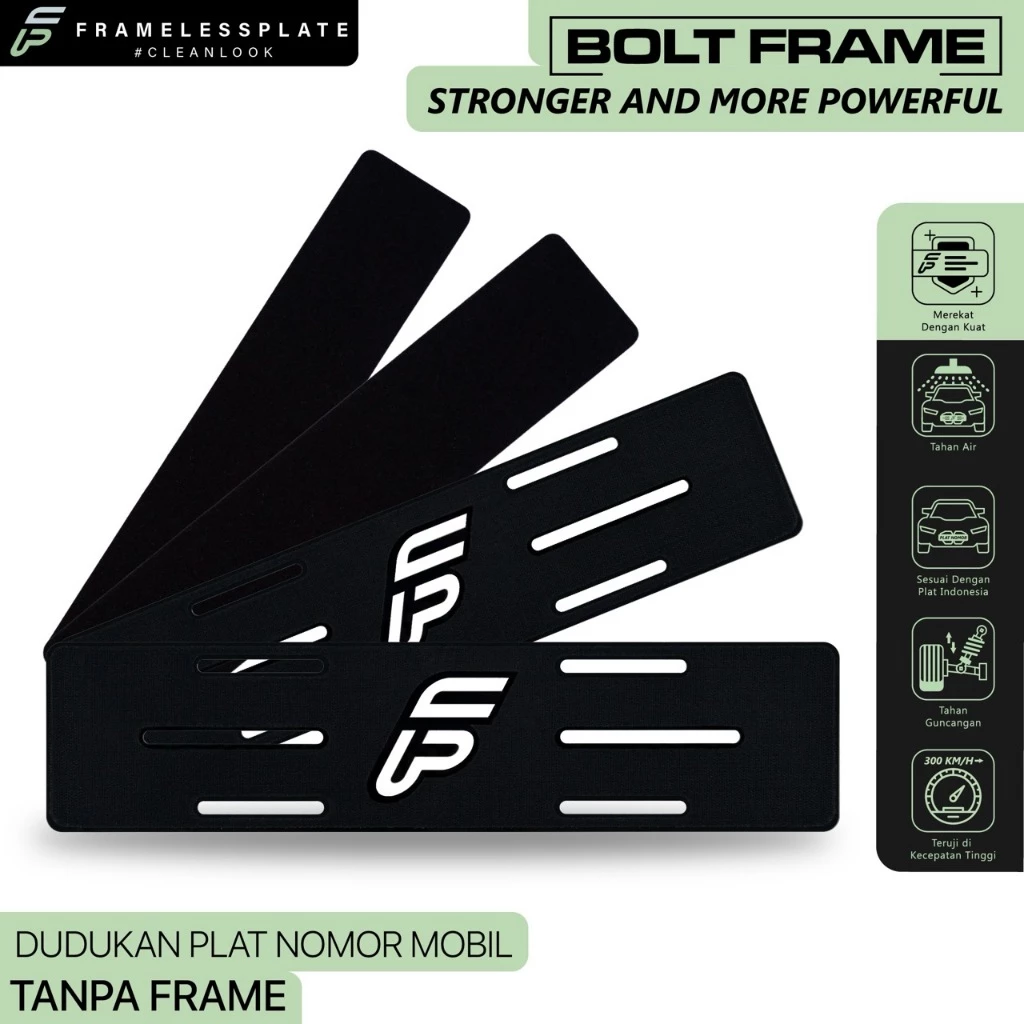 Frameless Dudukan Plat Nomor