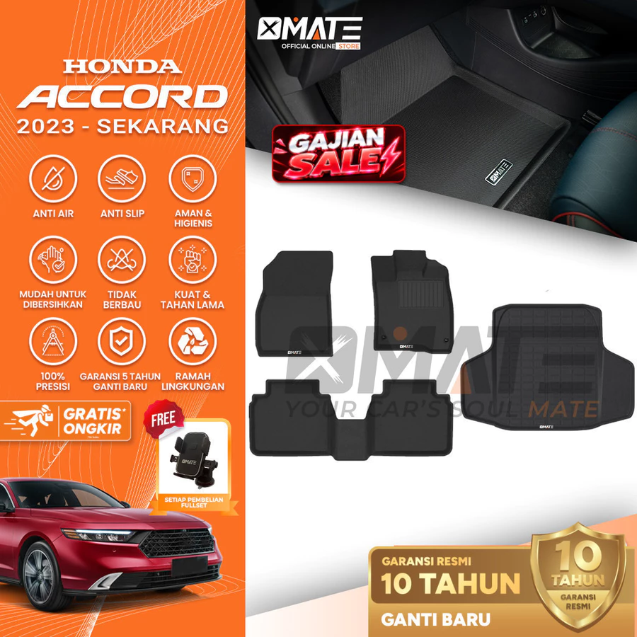 Karpet Honda Accord 2023 - Sekarang Plug and Play