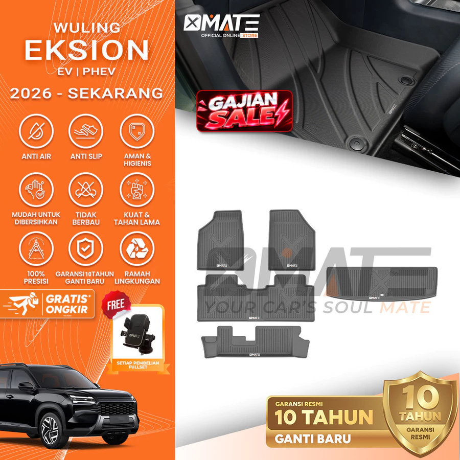 Karpet Mobil Wuling Eksion EV dan PHEV 2026-Sekarang Bahan TPE Premium 100% Presisi, Plug and Play, Anti Air, Anti Bakteri