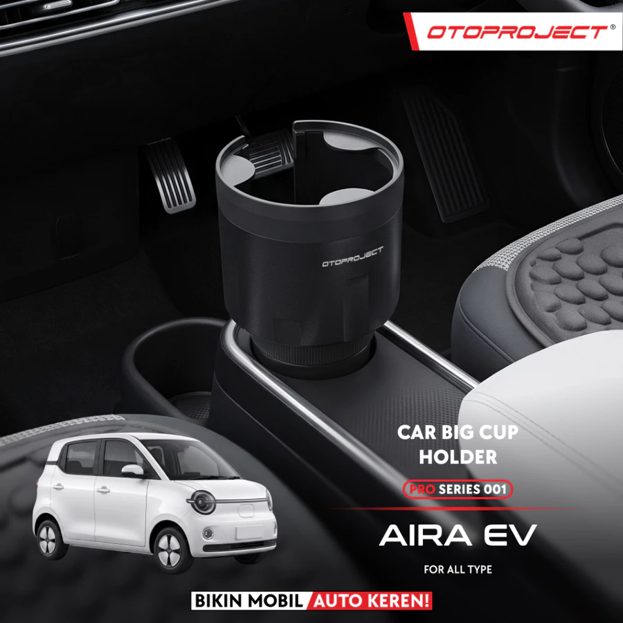 Otoproject - Car Big Cup Holder Adjustable Pro 001 Wuling Aira EV | Tempat Botol Mobil