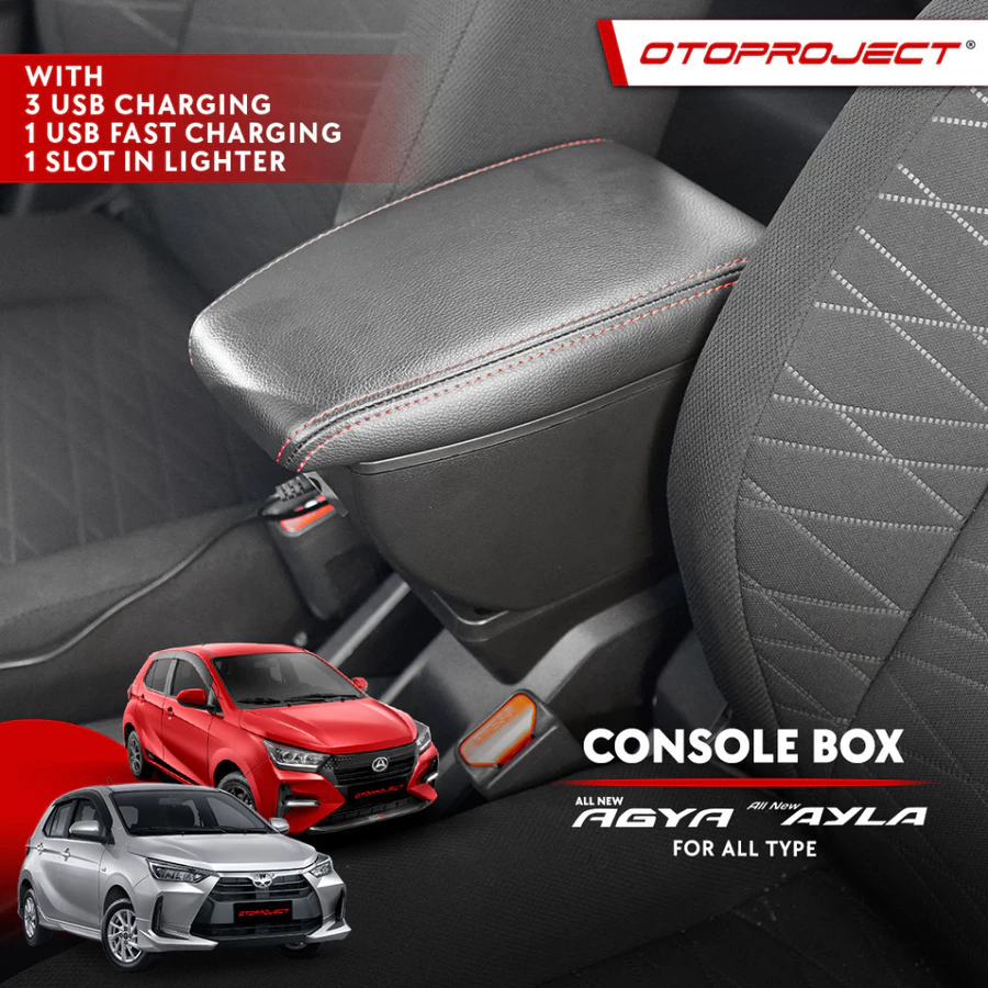 Otoproject - Console Box A.N Agya / Ayla 2023 W/Usb Fast Charger