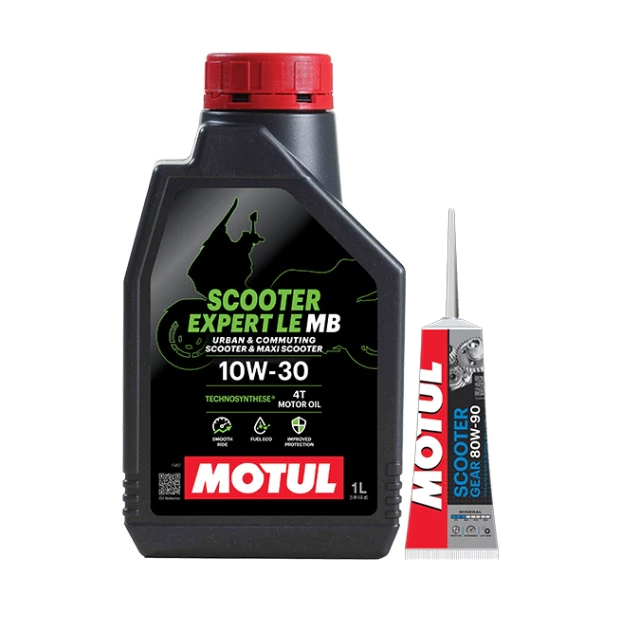Paket Oli Mesin Motor Matic dan Oli Gardan Motul Scooter Expert LE 10W-30