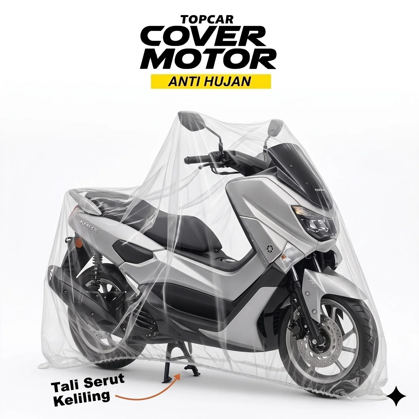 Sarung Cover Motor Plastik Transparan PEVE Penutup Debu Motor Listrik Tahan Air