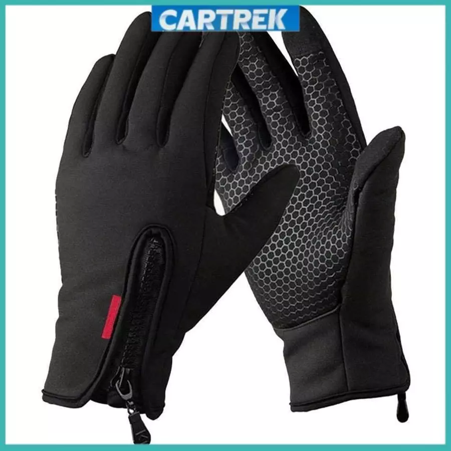 Sarung Tangan Motor Waterproof dengan Zipper/Resleting