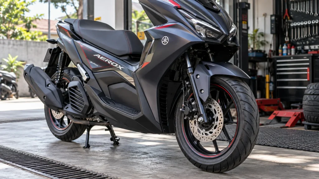 ukuran ban Yamaha Aerox Alpha - Moladin