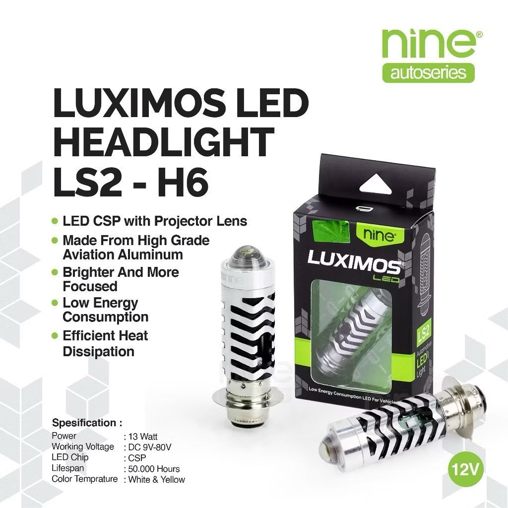 10 Lampu LED Motor Terbaik, Terang dan Hemat Daya 5. Luminos LED H6 ACDC