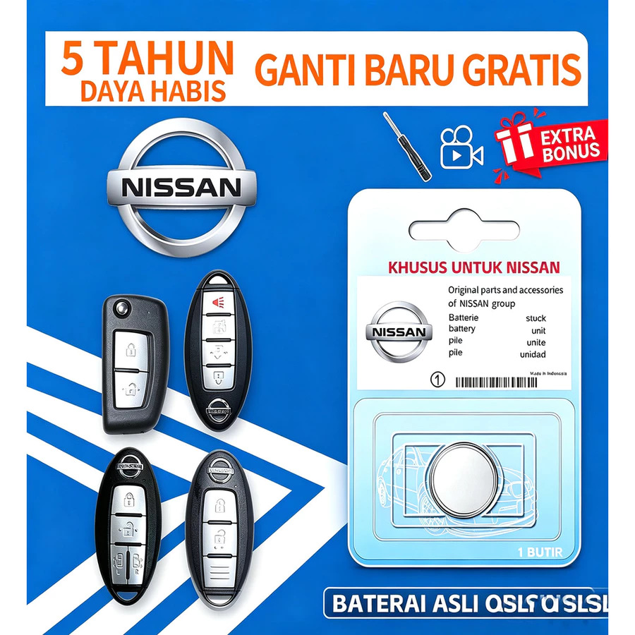 Baterai CR2032 Remote Kunci Mobil Nissan