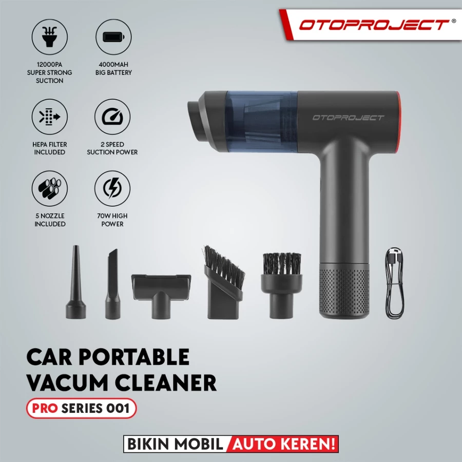 Car Portable Vacuum Cleaner Pro Series 001 | Alat Penyedot Debu Mobil